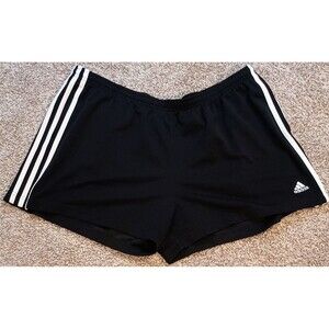Adidas Ladies Pacer  Shorts Black/White XL Elastic Drawstring